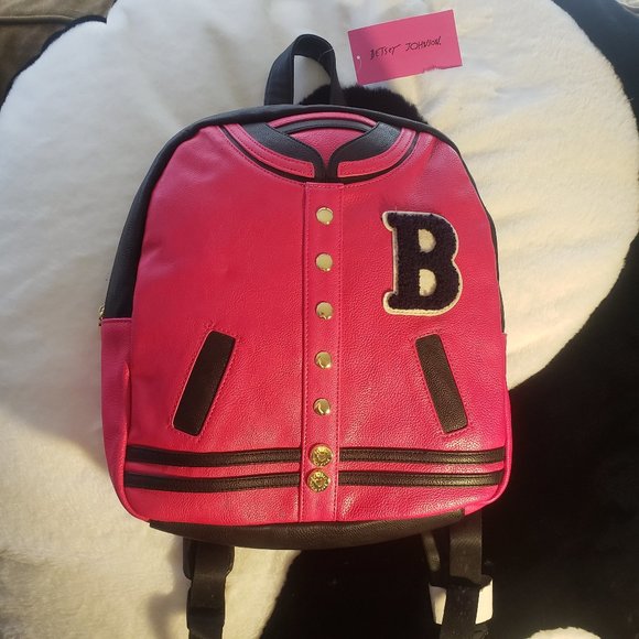Betsy Johnson Varsity Backpack - Picture 1 of 9